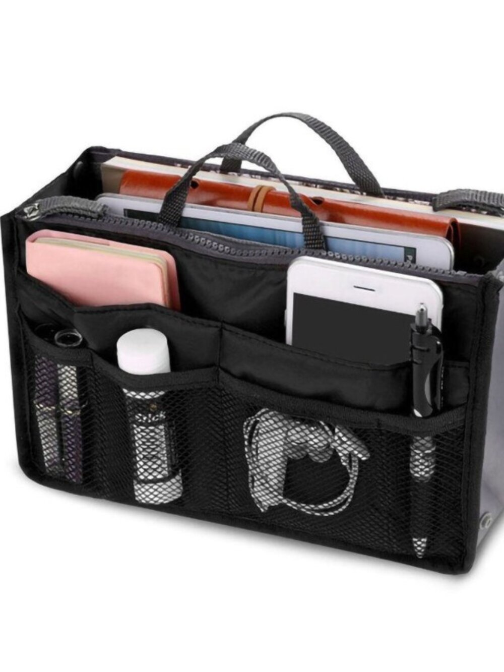 Handbag Organizer Insert/ Divider/Purse Tote Black /Cosmetics & Much More - NWT